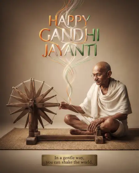 gandhi jayanti tribute poster 2026 - Gandhi Jayanti 2026