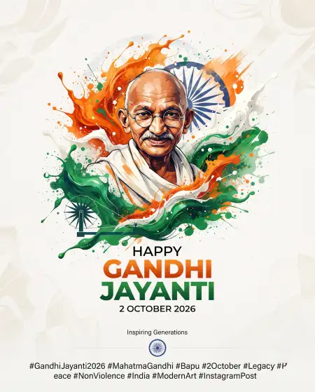 gandhi jayanti wishes 2026 png design - Gandhi Jayanti Wishes 2026