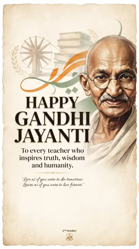 gandhi jayanti wishes for teachers and students