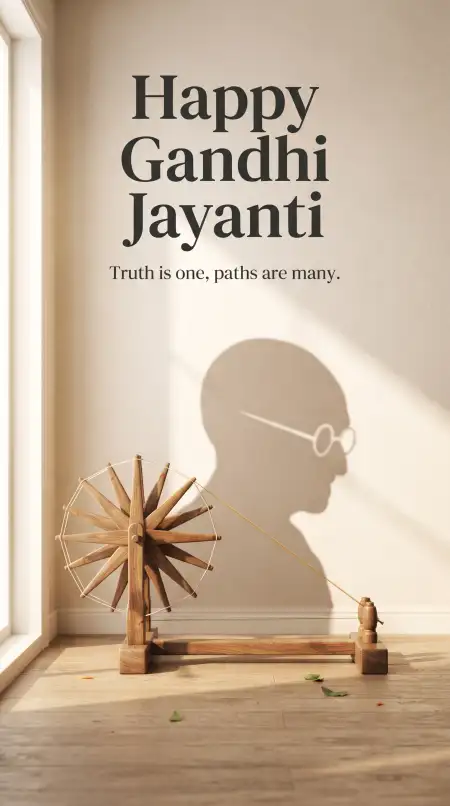 gandhi jayanti wishes with gandhi ji and charkha 2026 - Gandhi Jayanti Wishes 2026 Vector