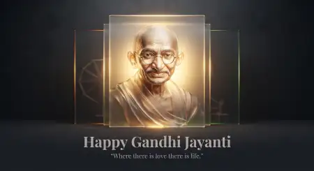 gandhi jayanti wishes with heart touching quotes 2026 - Gandhi Jayanti Wishes 2026 Vector
