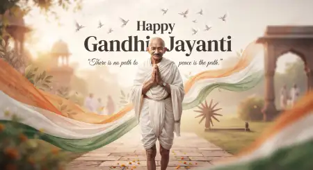gandhi jayanti wishes with hindi quotes 2026 - Happy Gandhi Jayanti 2026 Wishes In Hindi