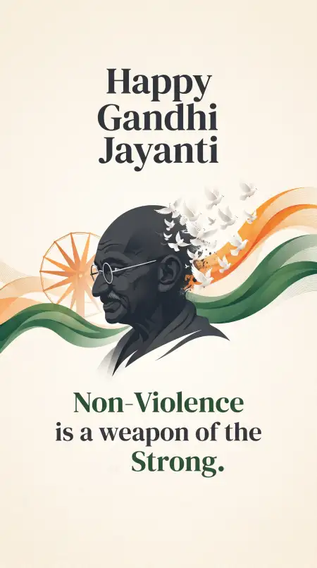 gandhi jayanti wishes with mahatma gandhi photo and quote 2026 - Gandhi Jayanti Wishes 2026 Vector
