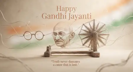 gandhi jayanti wishes with quotes 8k images 2026 - Gandhi Jayanti Wishes With Quotes 2026