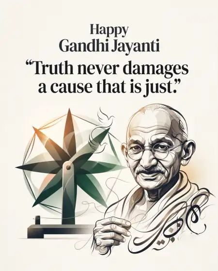 gandhi jayanti wishes with truth quotes 2026