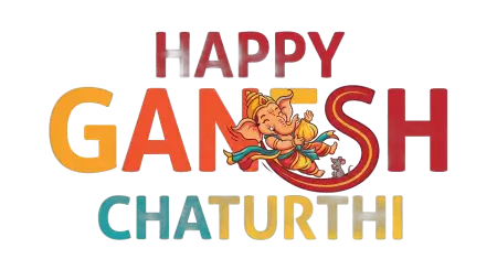 Ganesh Chaturthi Colorful Wishes Png 2026