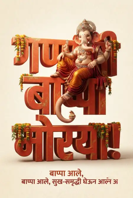 ganesh chaturthi creative post in marathi - Ganesh Chaturthi Wishes In Marathi