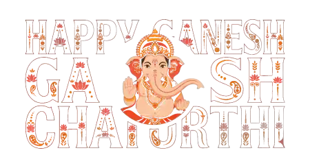 Ganesh Chaturthi Flat Vector Wishes Png 2026
