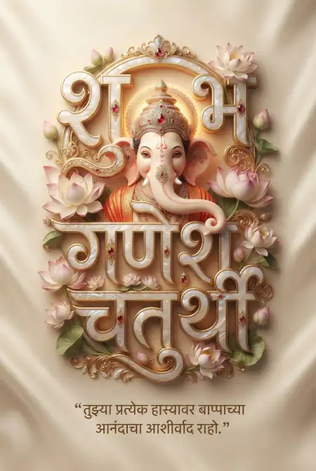 ganesh chaturthi greeting card in marathi - Ganesh Chaturthi Wishes In Marathi