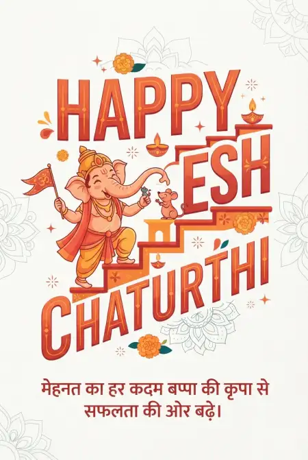 ganesh chaturthi hindi wishes greeting card - Ganesh Chaturthi Wishes In Hindi