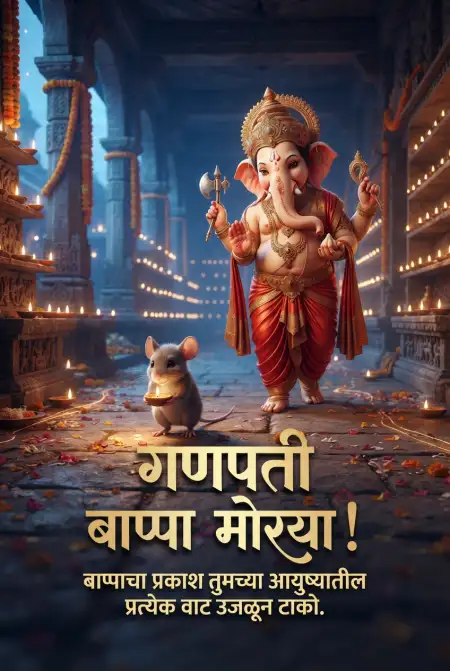 ganesh chaturthi instagram post in marathi - Ganesh Chaturthi Wishes In Marathi
