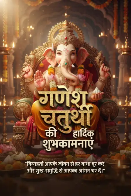 ganesh chaturthi ki hardik shubhkamnaye images - Ganesh Chaturthi Wishes In Hindi