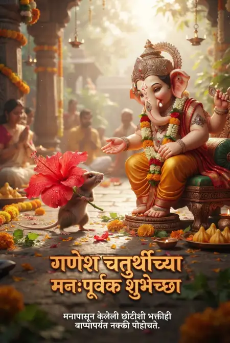 Ganesh Chaturthi Marathi Wishes Photo