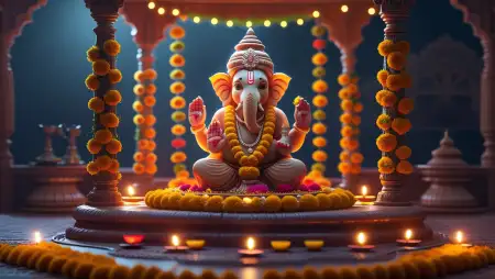 Ganesh Chaturthi Puja Thali Decoration Images - Free Puja Images Download