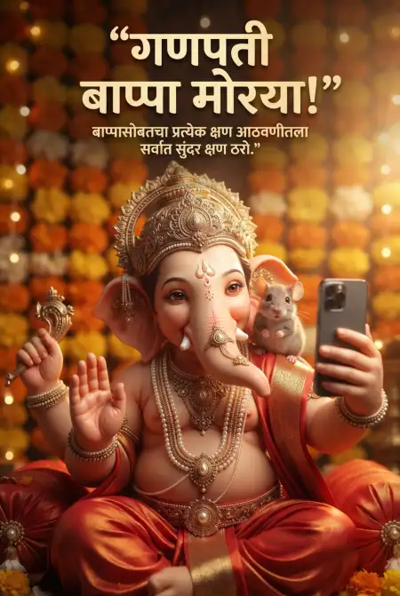 Ganesh Chaturthi Social Media Post In Marathi