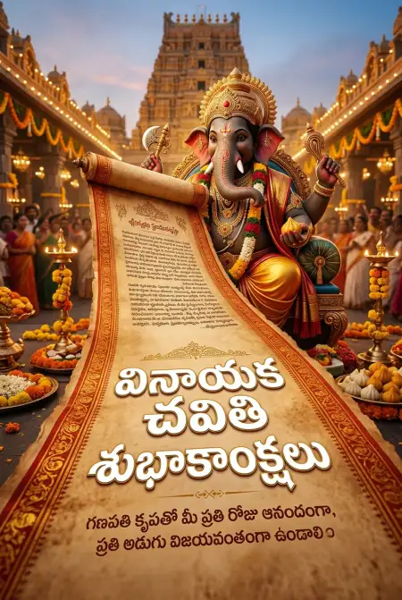 Ganesh Chaturthi Telugu Quotes With Images
