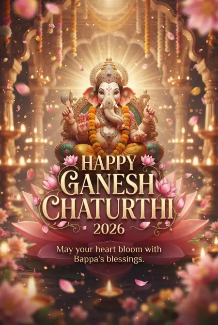Ganesh Chaturthi Wishes Background 2026
