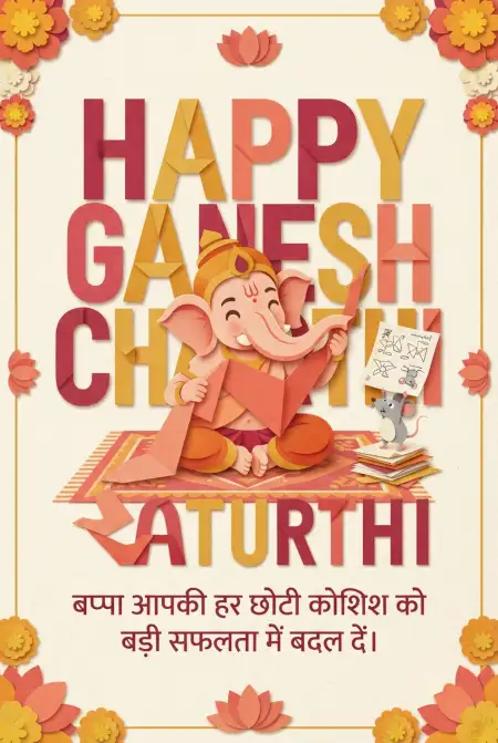 ganesh chaturthi wishes card in hindi - Ganesh Chaturthi Wishes In Hindi