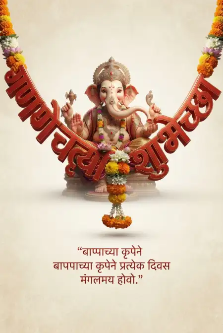 Ganesh Chaturthi Wishes For Colleagues In Marathi