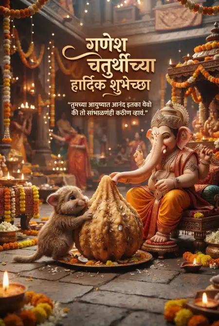 Ganesh Chaturthi Wishes For Customers In Marathi