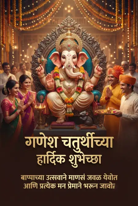 Ganesh Chaturthi Wishes For Family In Marathi