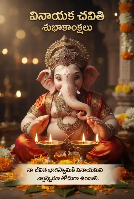Ganesh Chaturthi Wishes For Husband In Telugu