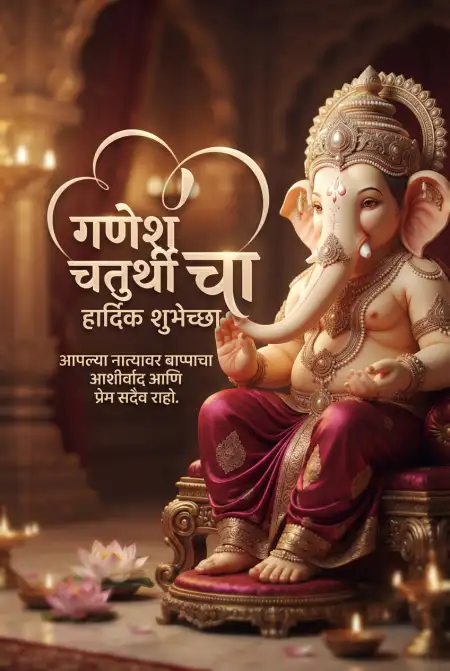 Ganesh Chaturthi Wishes For Loved Ones In Marathi