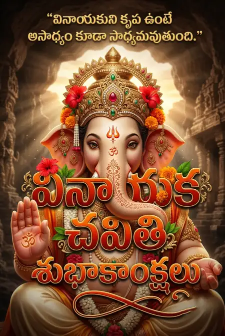 Ganesh Chaturthi Wishes In Telugu Images