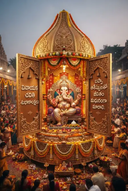 Ganesh Chaturthi Wishes Photo In Telugu