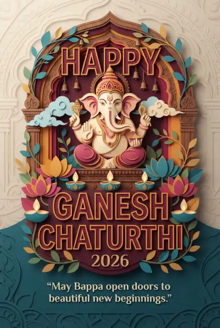 Ganesh Chaturthi Wishes Template 2026
