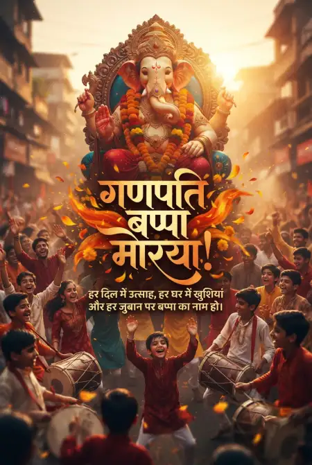 ganpati bappa ki shubhkamnaye - Ganesh Chaturthi Wishes In Hindi