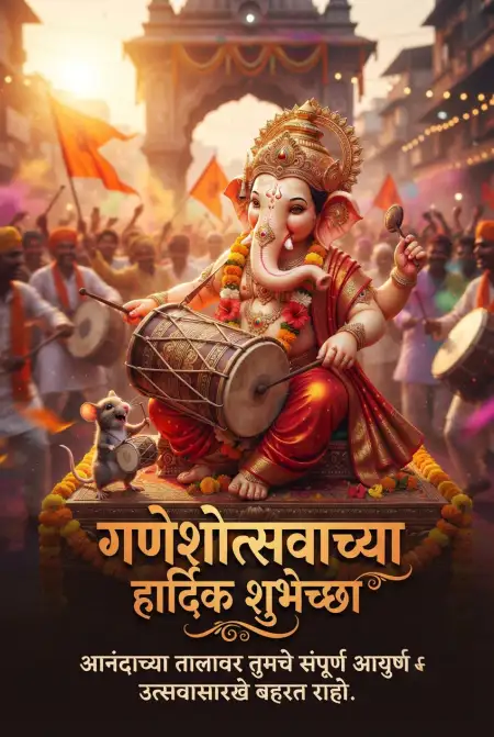 ganpati bappa morya instagram post marathi - Ganesh Chaturthi Wishes In Marathi