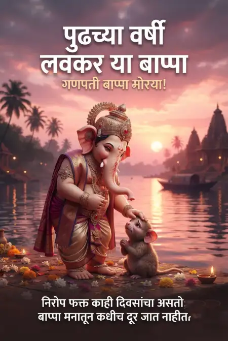 ganpati bappa morya quotes in marathi - Ganesh Chaturthi Wishes In Marathi