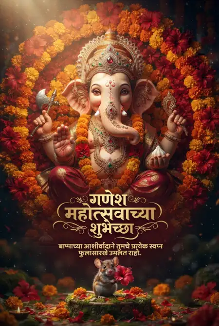 ganpati bappa morya social media post marathi - Ganesh Chaturthi Wishes In Marathi