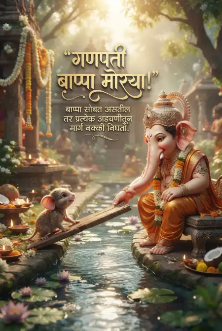 ganpati bappa quotes in marathi - Ganesh Chaturthi Wishes In Marathi