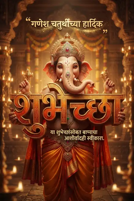 ganpati bappa status marathi - Ganesh Chaturthi Wishes In Marathi