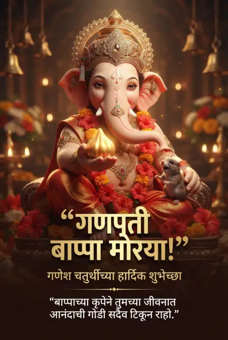 ganpati bappa wishes in marathi - Ganesh Chaturthi Wishes In Marathi