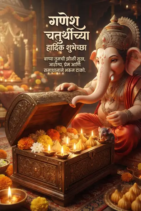 ganpati blessing wishes in marathi - Ganesh Chaturthi Wishes In Marathi