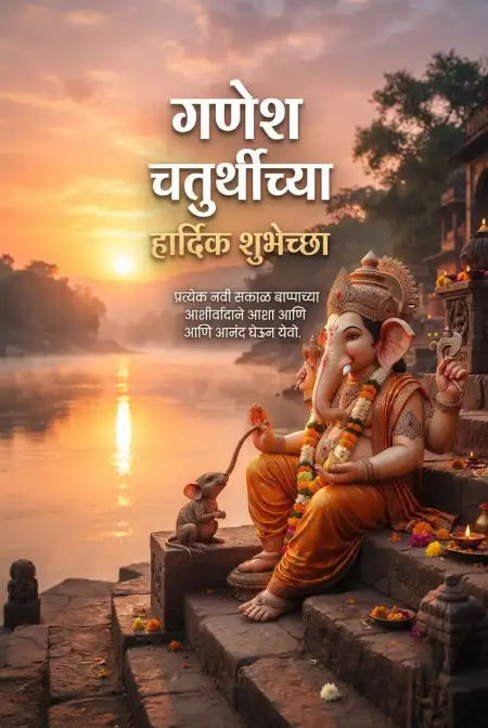 ganpati chya hardik shubhechha - Ganesh Chaturthi Wishes In Marathi
