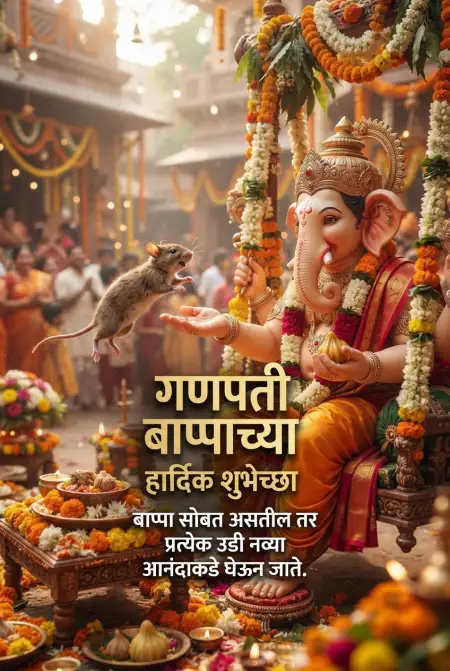 ganpati festival social media post in marathi - Ganesh Chaturthi Wishes In Marathi