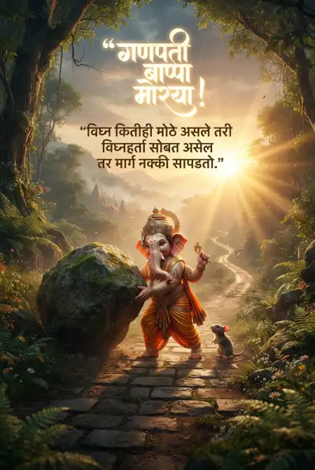 ganpati quotes in marathi - Ganesh Chaturthi Wishes In Marathi