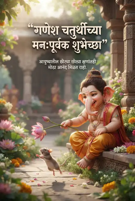 ganpati wishes in marathi - Ganesh Chaturthi Wishes In Marathi