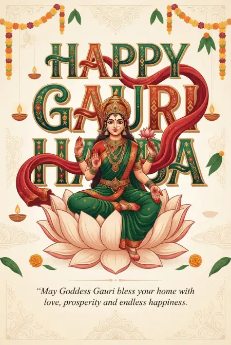 gauri habba 2026 wishes images - Happy Gauri Habba Wishes 2026