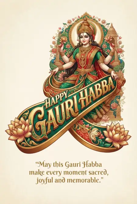 gauri habba 2026 wishes - Happy Gauri Habba Wishes 2026