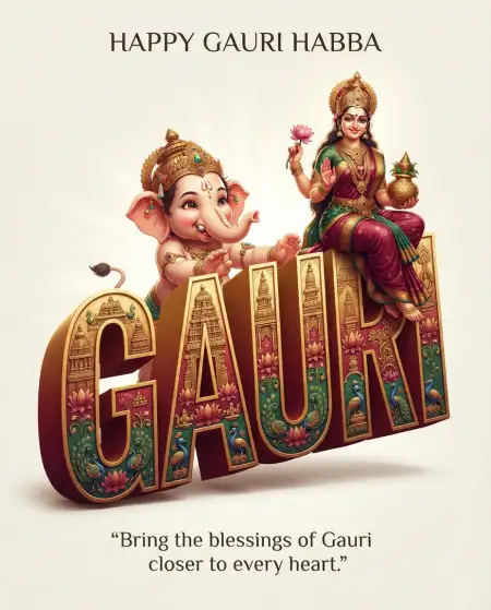 gauri habba blessing messages 2026 - Happy Gauri Habba Wishes 2026