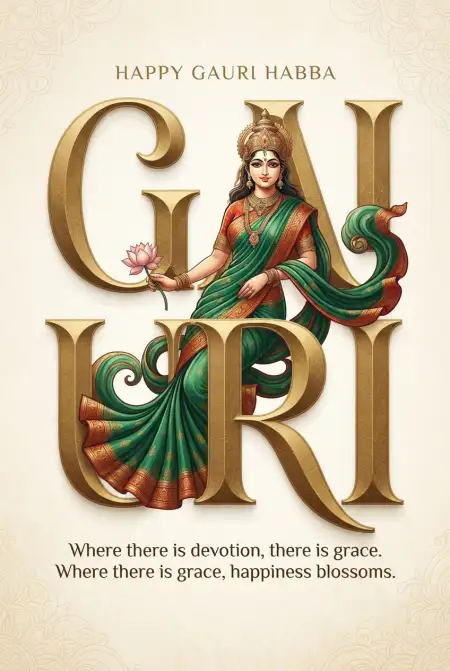 gauri habba images with kannada quotes 2026 - Happy Gauri Habba Wishes 2026