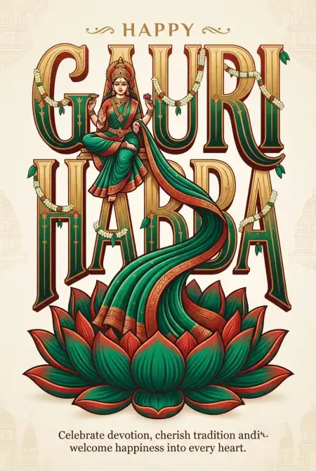 gauri habba images with quotes 2026 - Happy Gauri Habba Wishes 2026