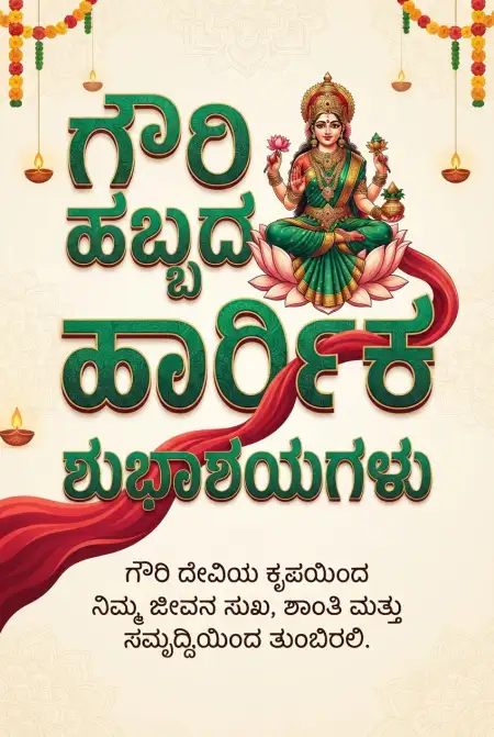 Gauri Habba Kannada Wishes 2026