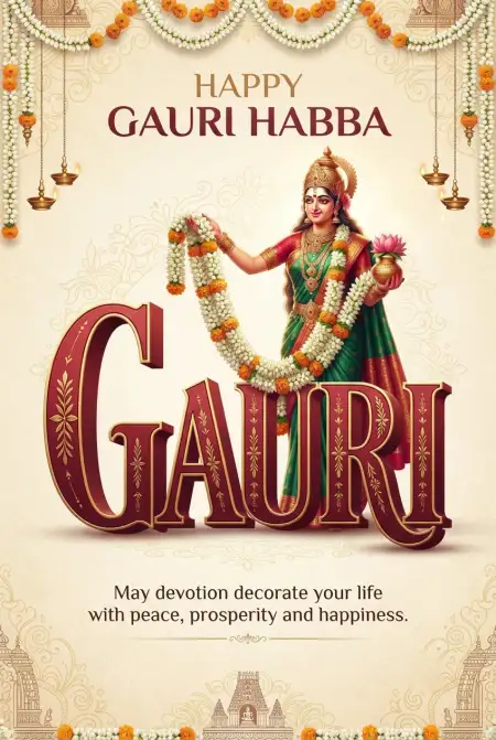 gauri habba whatsapp status images 2026 - Happy Gauri Habba Wishes 2026