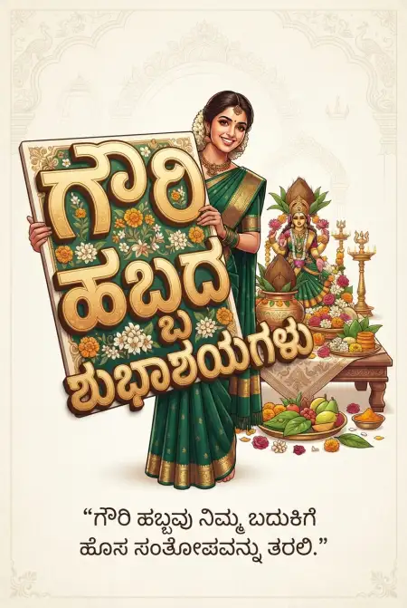 gauri habba wishes in kannada 2026 - Happy Gauri Habba Wishes 2026